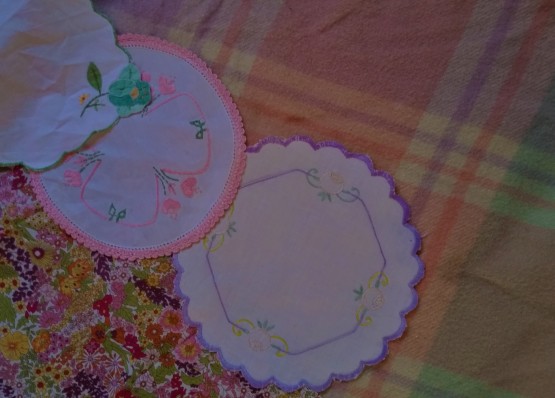 doilies and blanket